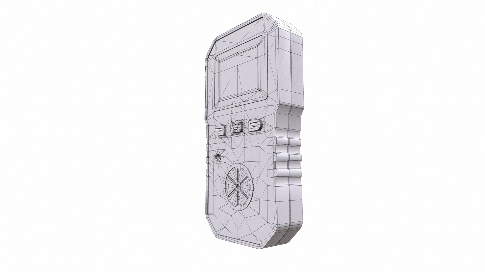 Portable Multi Gas Detector Low Poly Low-poly 3D model_36