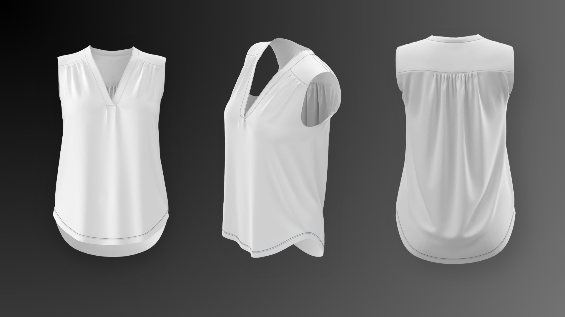 3d digital women top zprj dxf obj 360 degree animation 3D print model_1