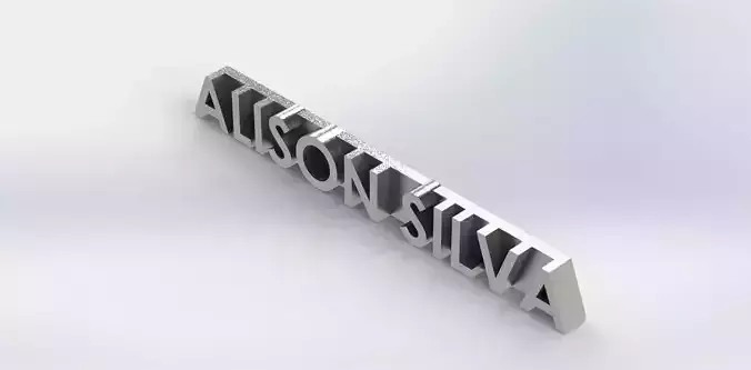 Nome Alisson Silva Name 3D print model