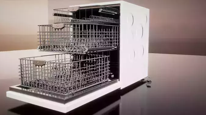 Dishwasher Low-poly 3D model