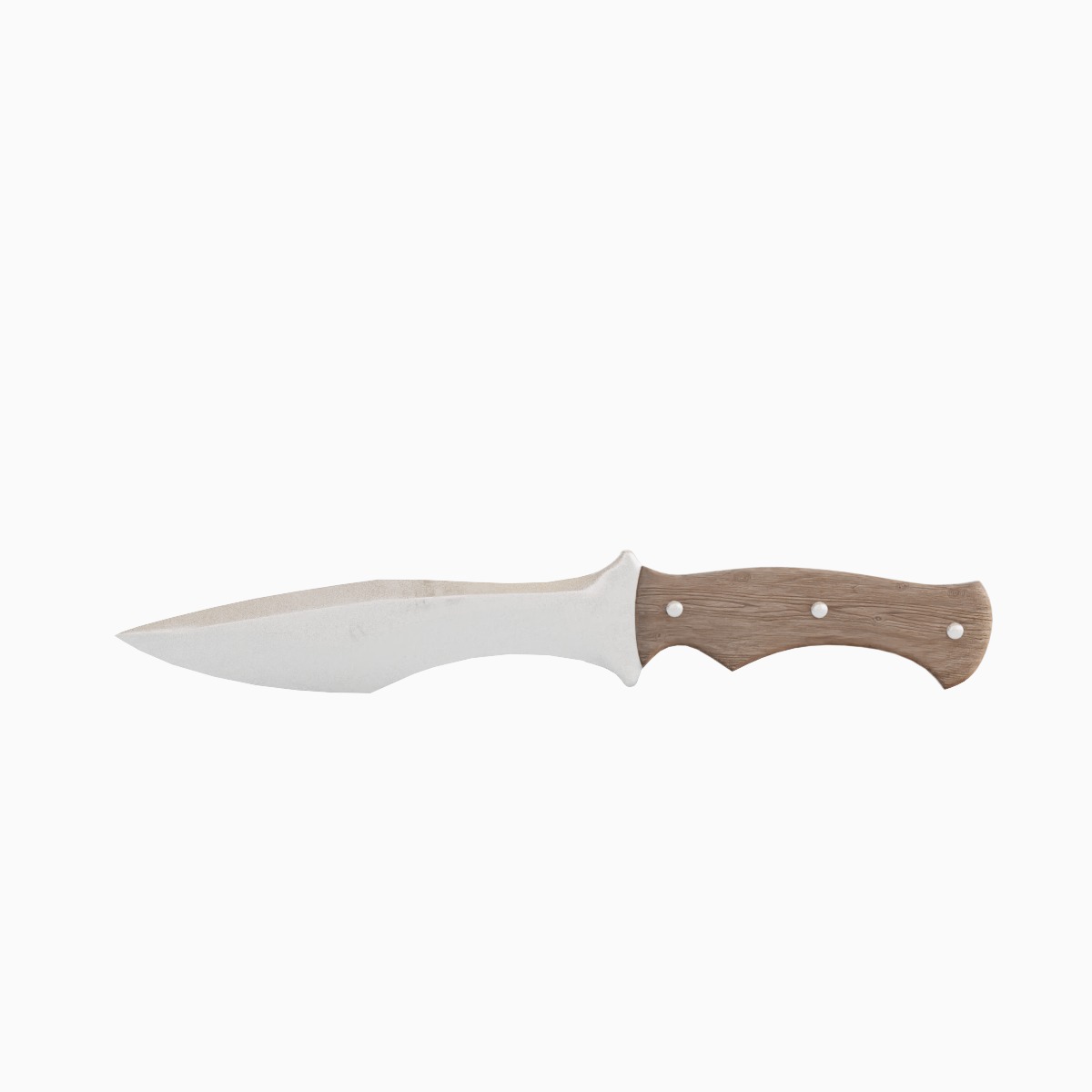Kitchen Knife Set Low-poly 3D model_1