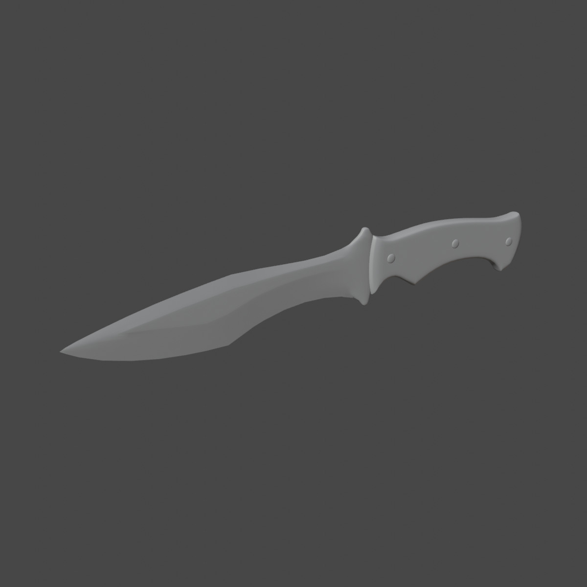 Kitchen Knife Set Low-poly 3D model_25