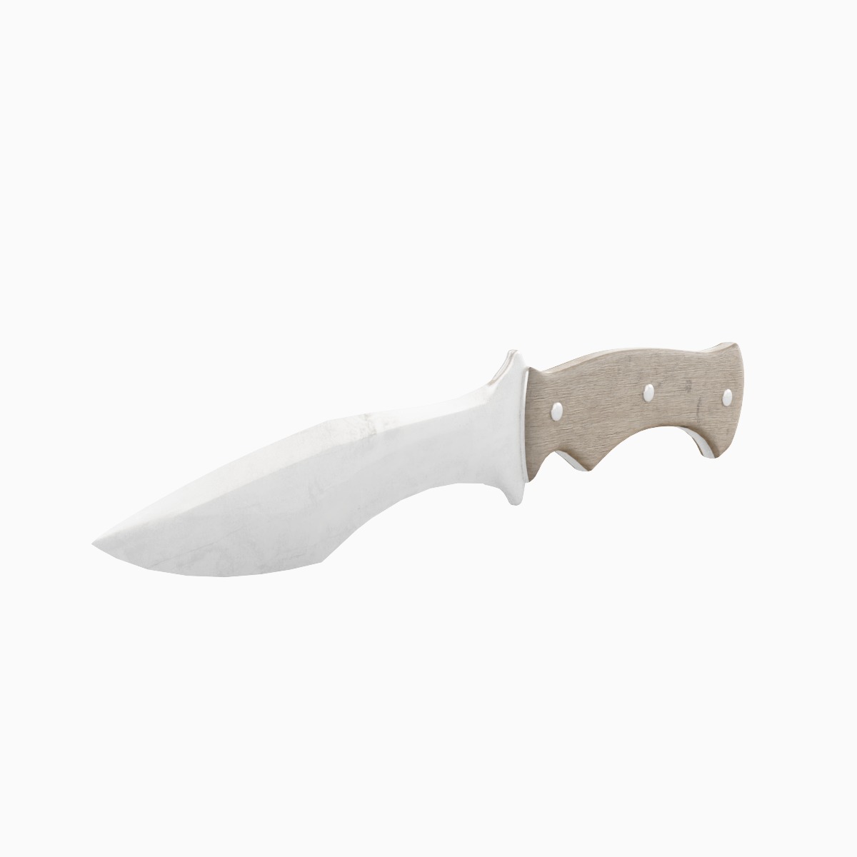 Kitchen Knife Set Low-poly 3D model_8