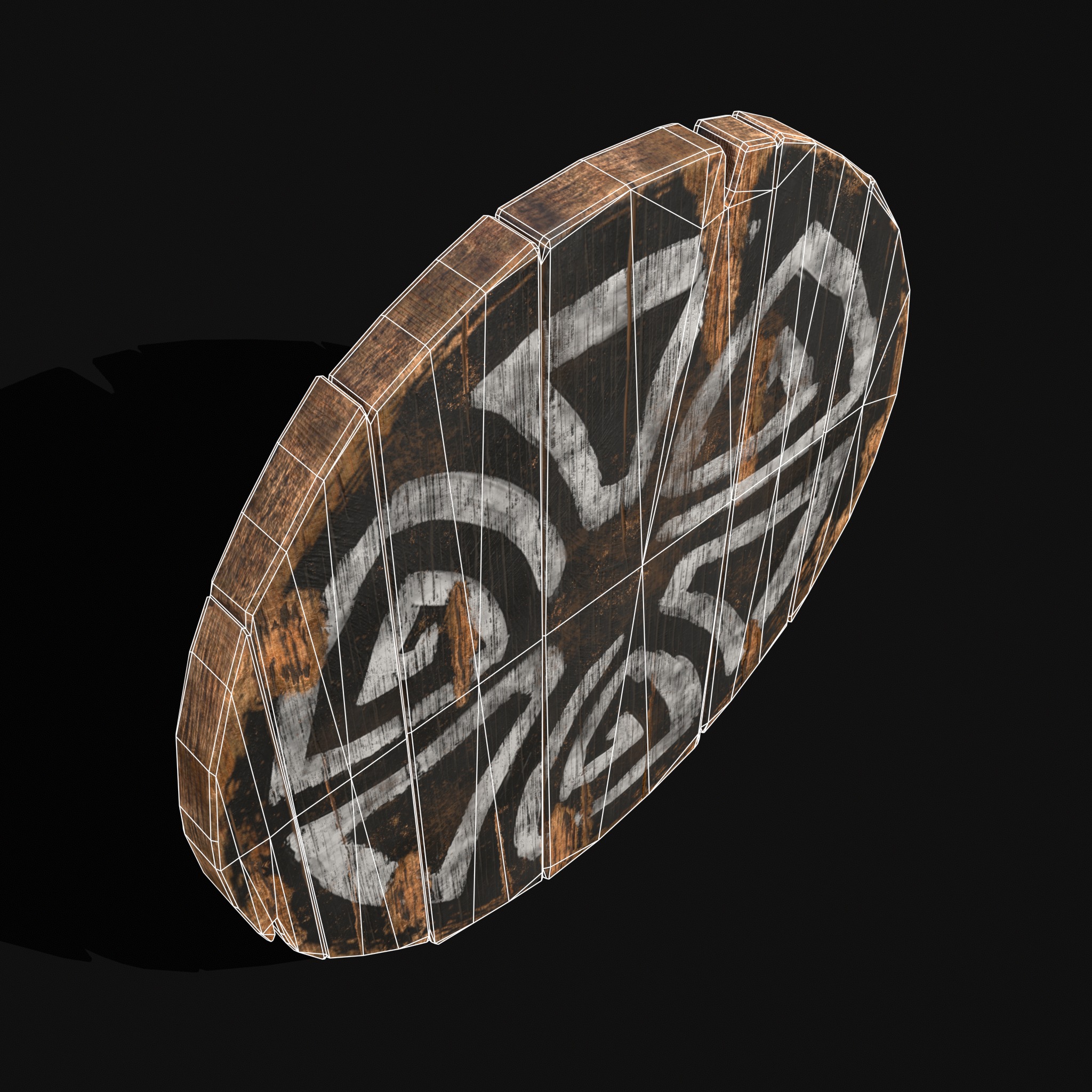 Celtic BW Coat Of Arms Low-poly 3D model_18