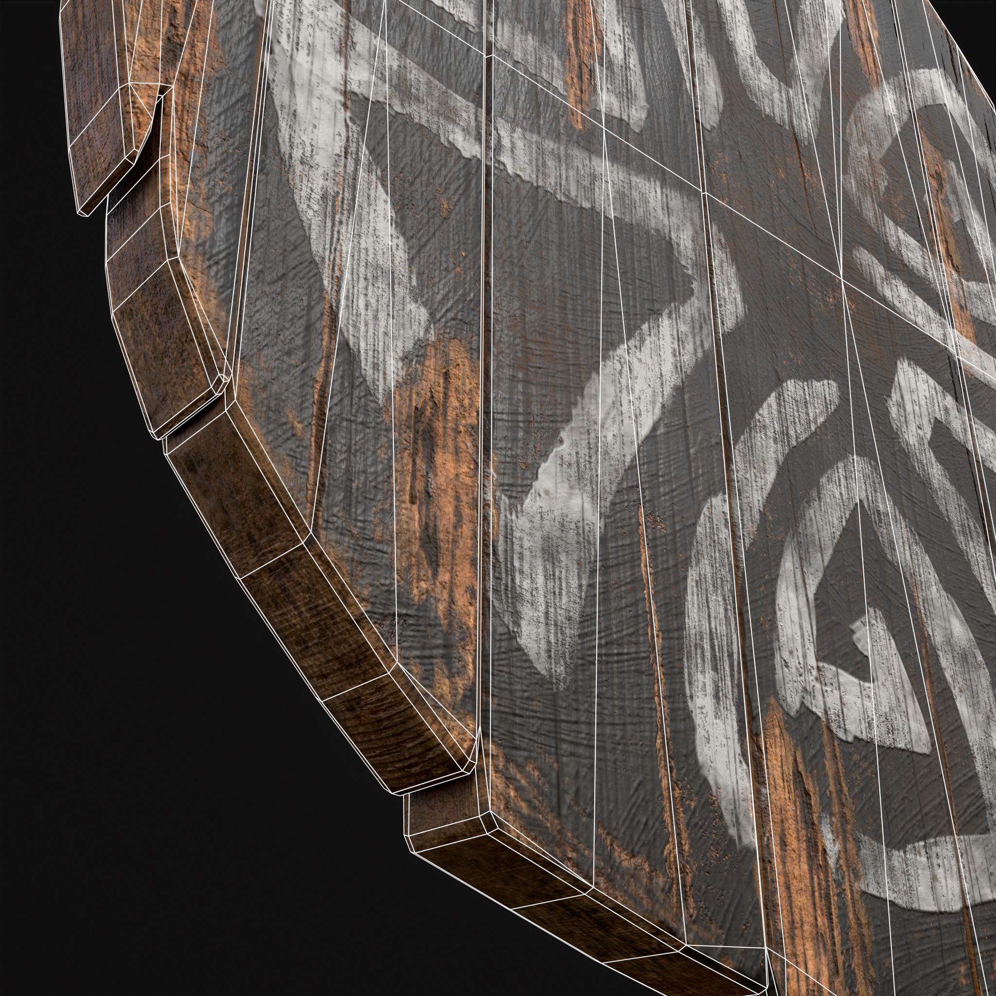 Celtic BW Coat Of Arms Low-poly 3D model_22