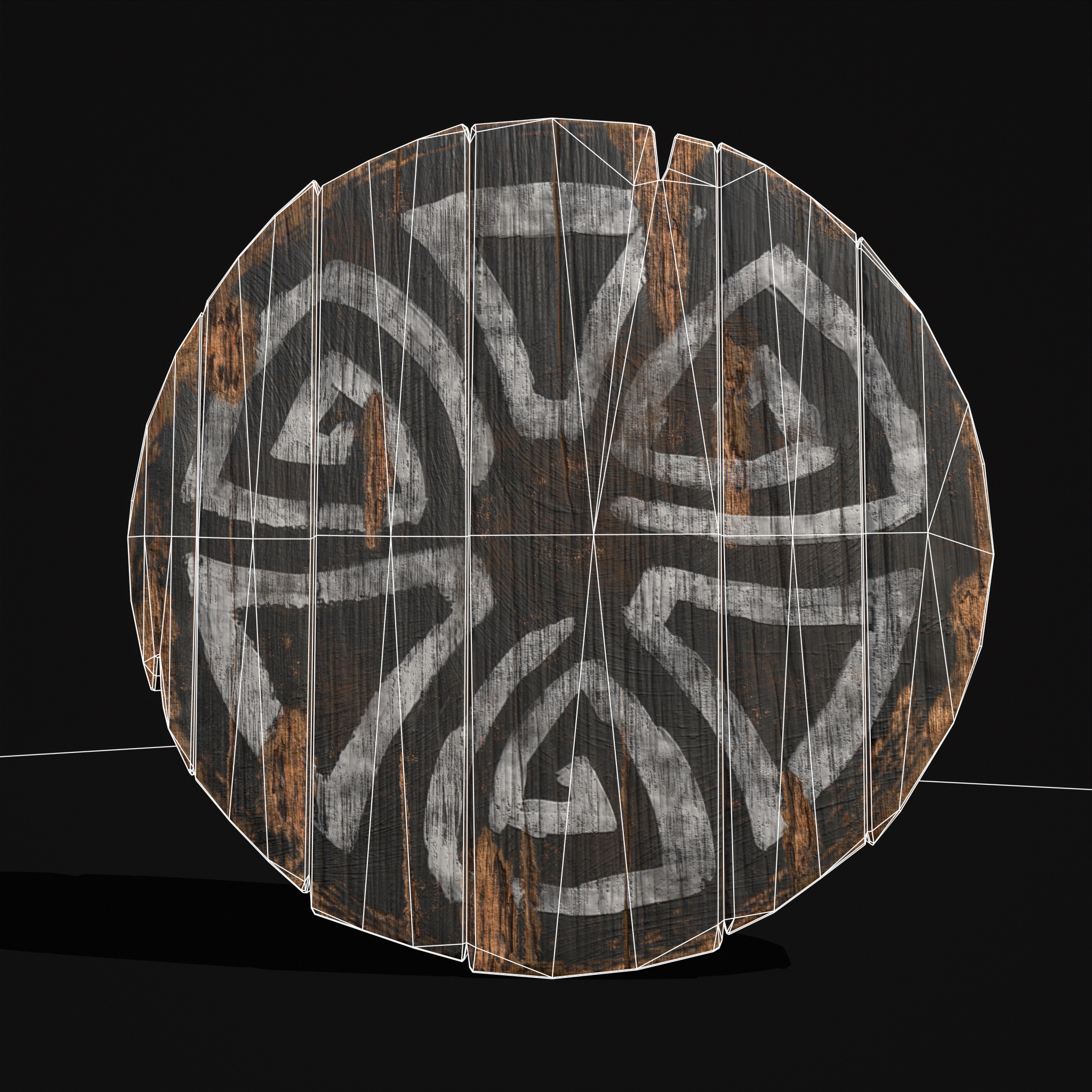 Celtic BW Coat Of Arms Low-poly 3D model_2