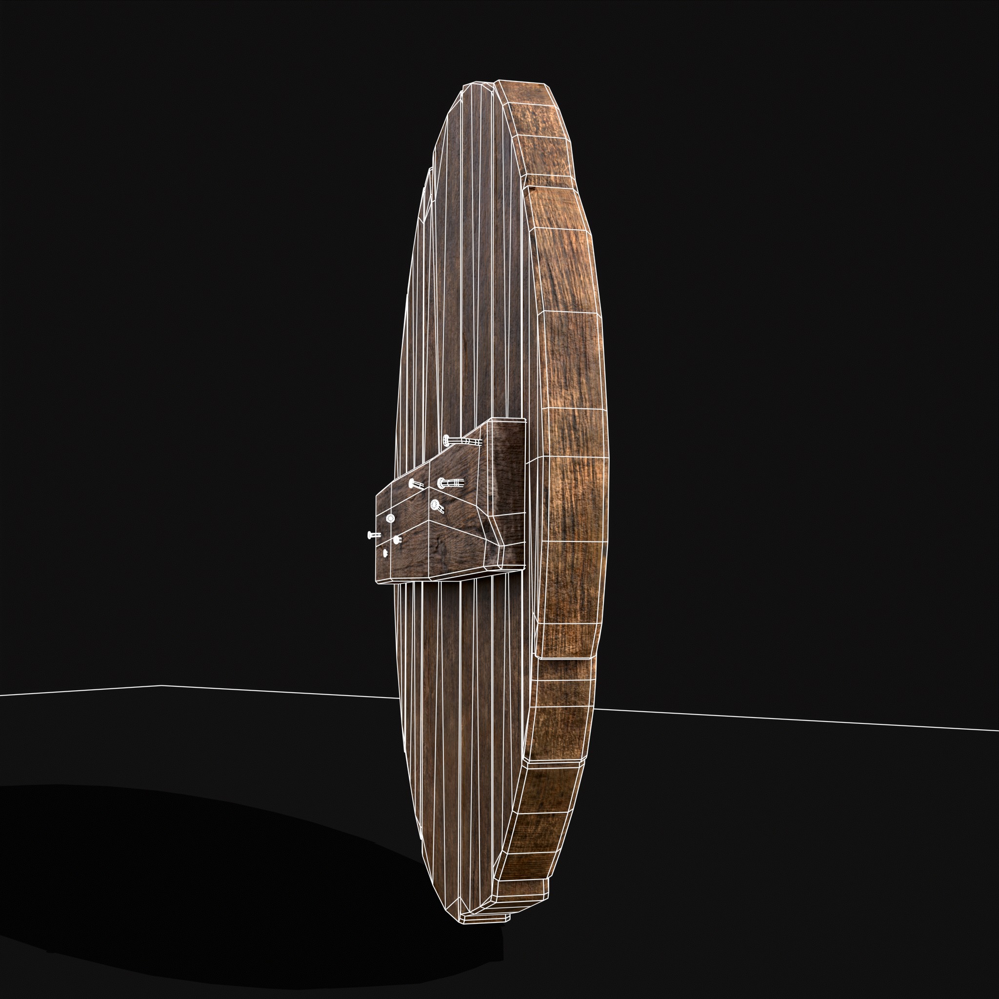 Celtic BW Coat Of Arms Low-poly 3D model_14