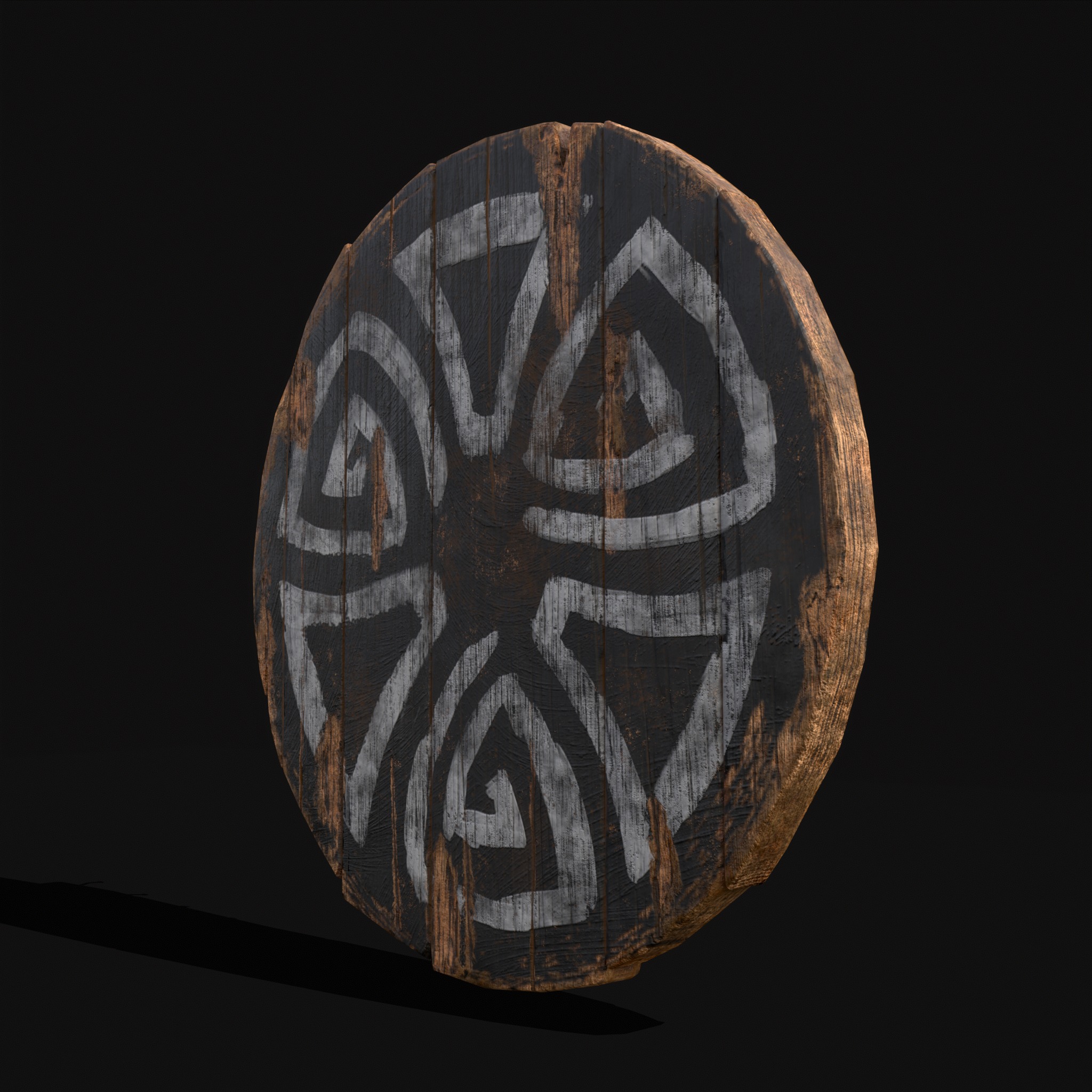 Celtic BW Coat Of Arms Low-poly 3D model_3