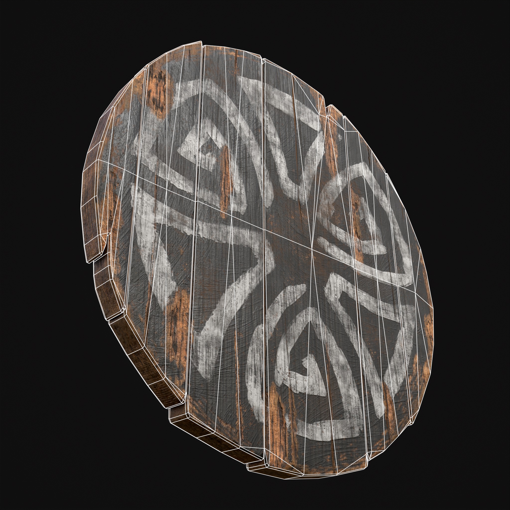 Celtic BW Coat Of Arms Low-poly 3D model_20