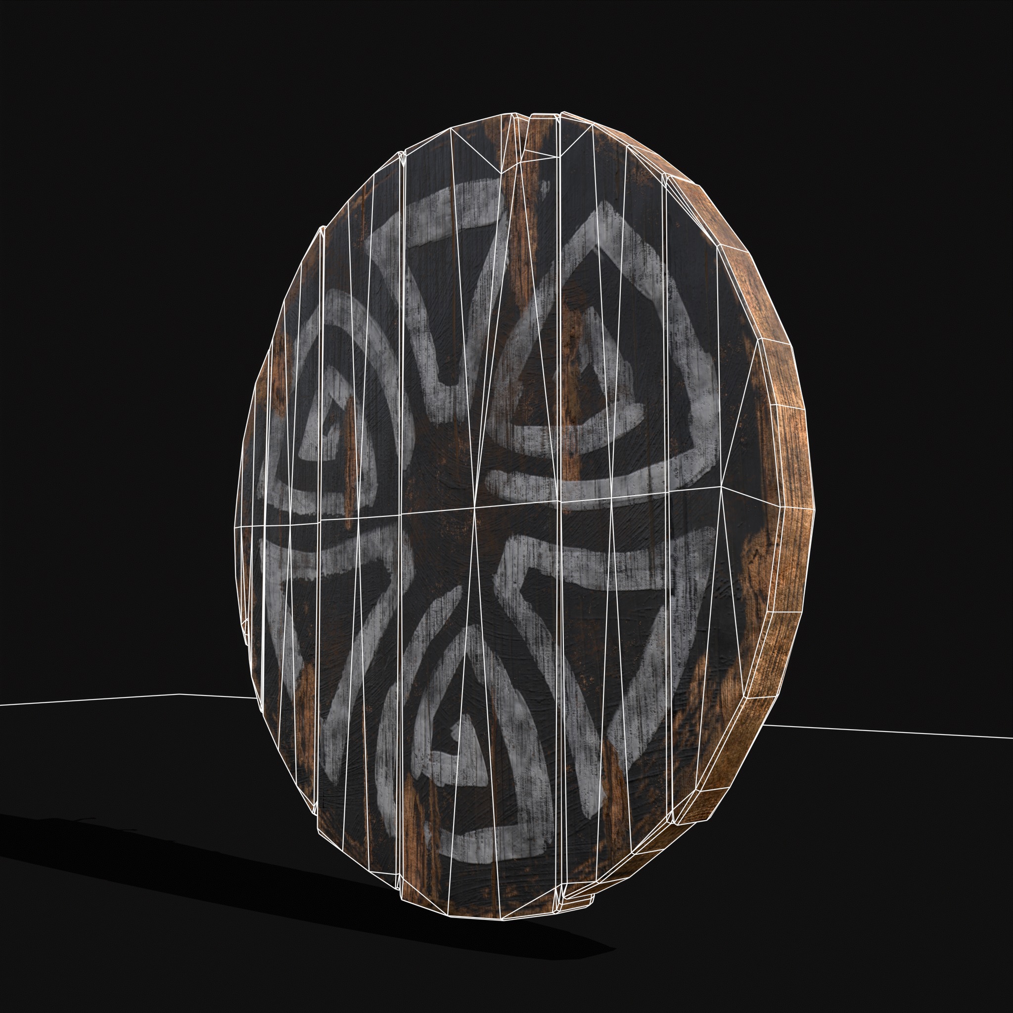 Celtic BW Coat Of Arms Low-poly 3D model_4