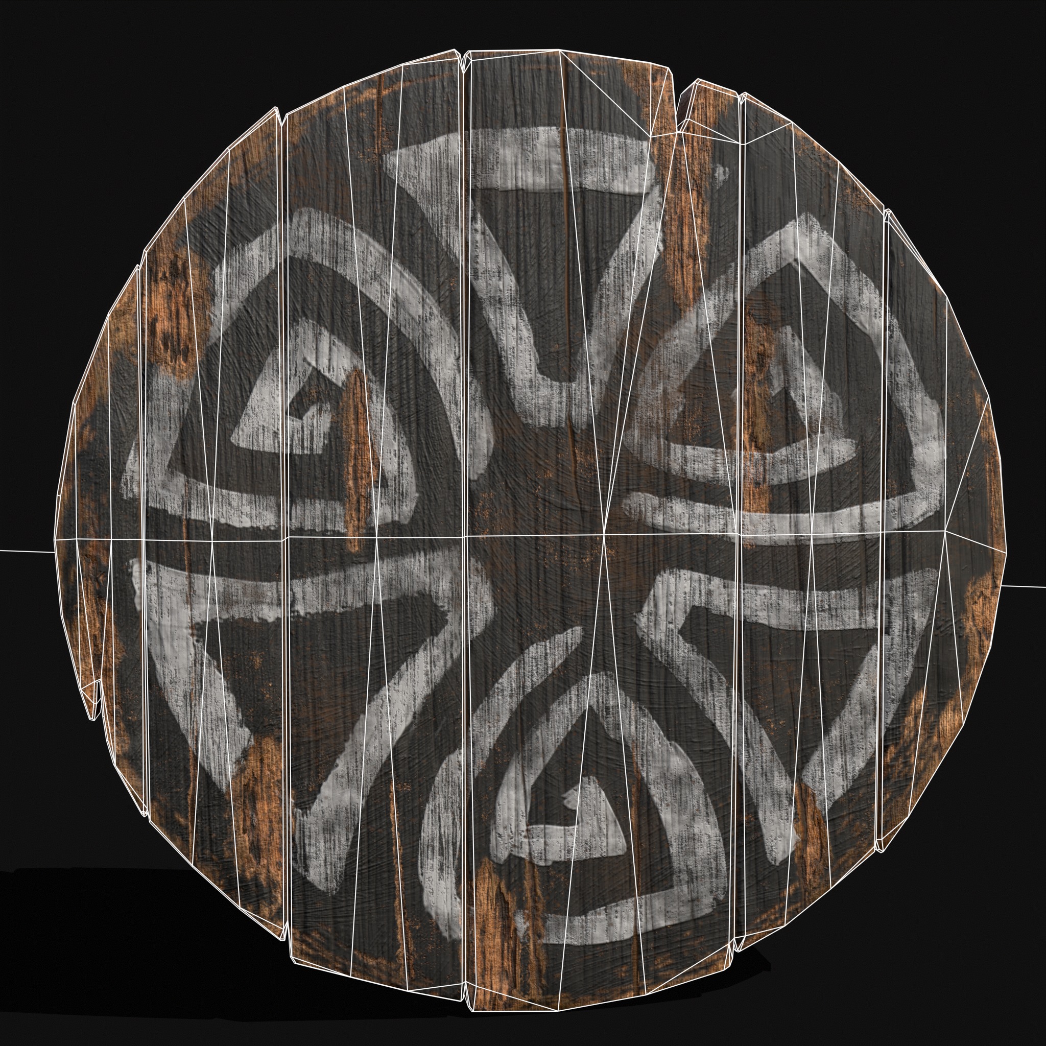 Celtic BW Coat Of Arms Low-poly 3D model_26