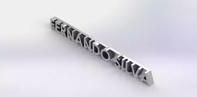 Nome Fernando Silva Name 3D print model