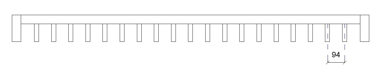 Vertical louvers set Parametric Revit family 3D model_3