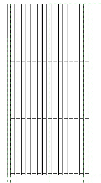 Vertical louvers set Parametric Revit family 3D model_2