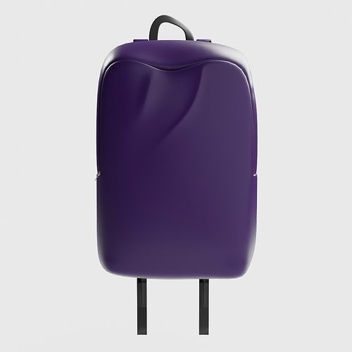 Soft Simple Stylized Carrying Touring Backpack 3D model