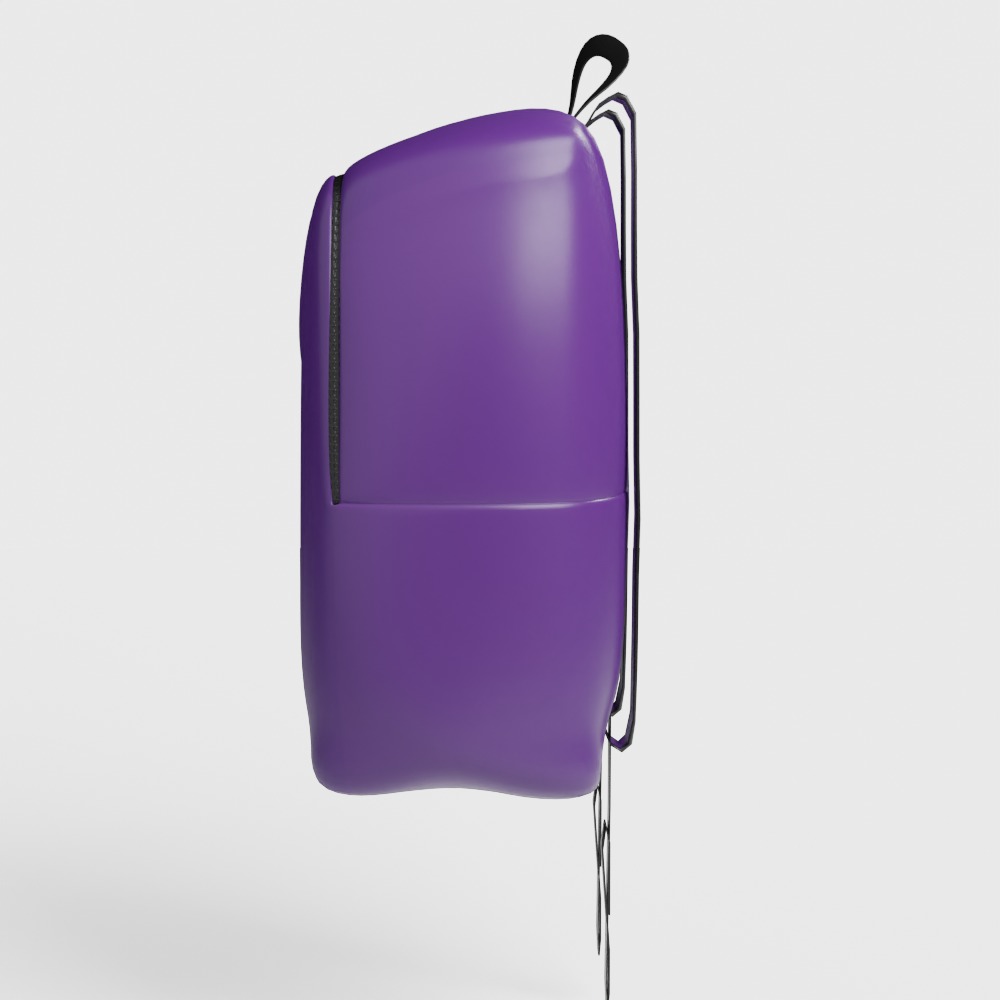 Soft Simple Stylized Carrying Touring Backpack 3D model_3