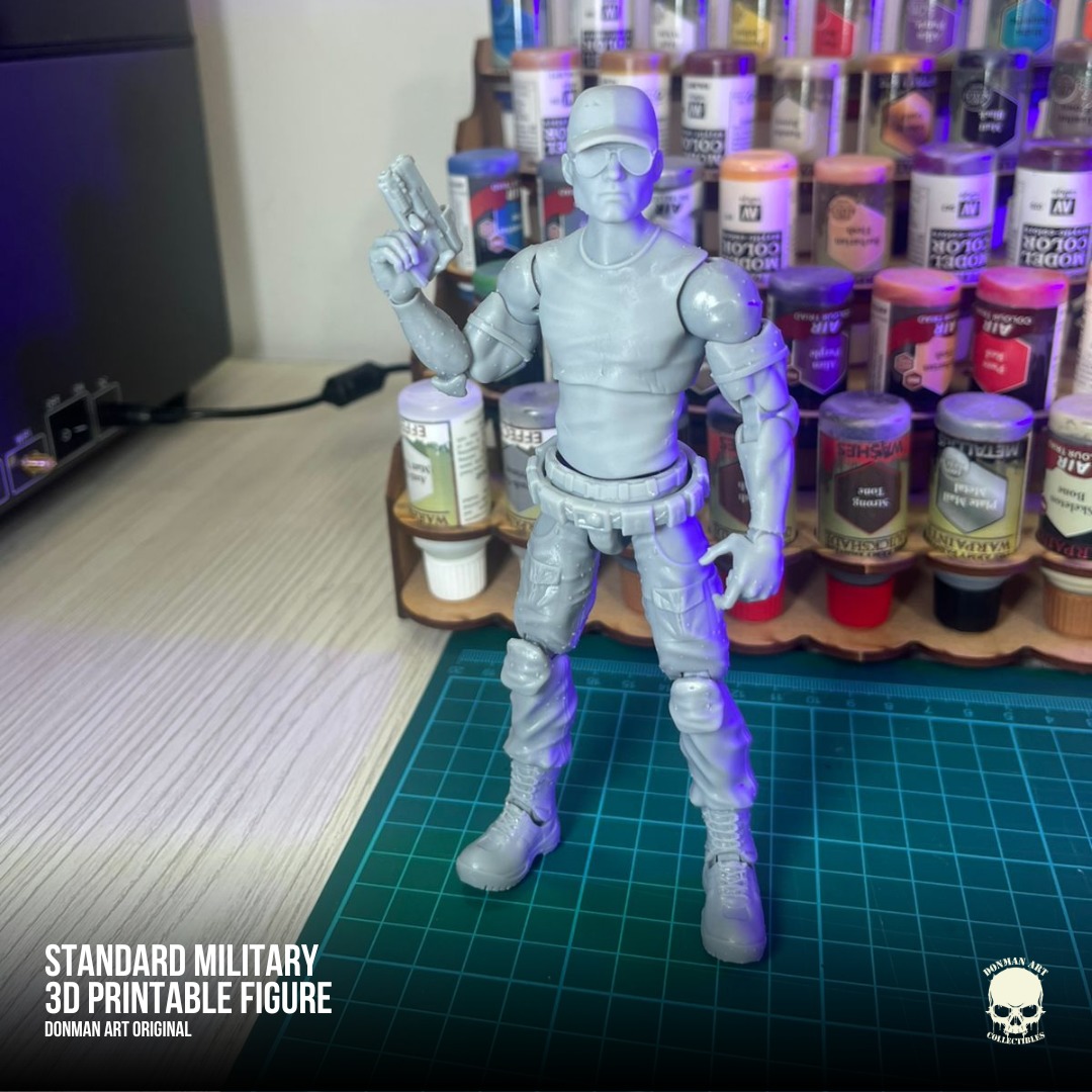 Standard Military Donman art Original 3D full action figure 3D print model_27