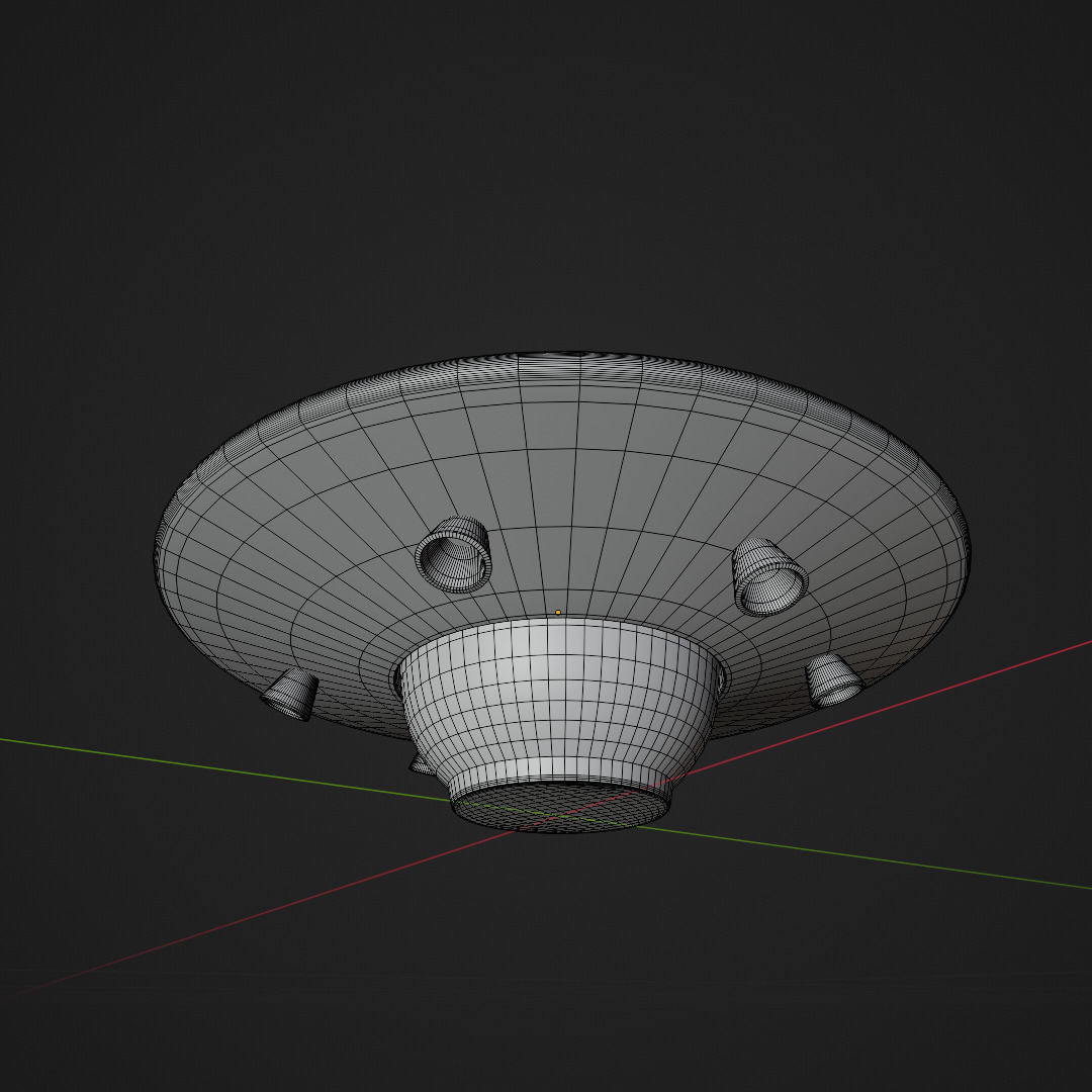 3D Printable Alien Ship  3D print model_5