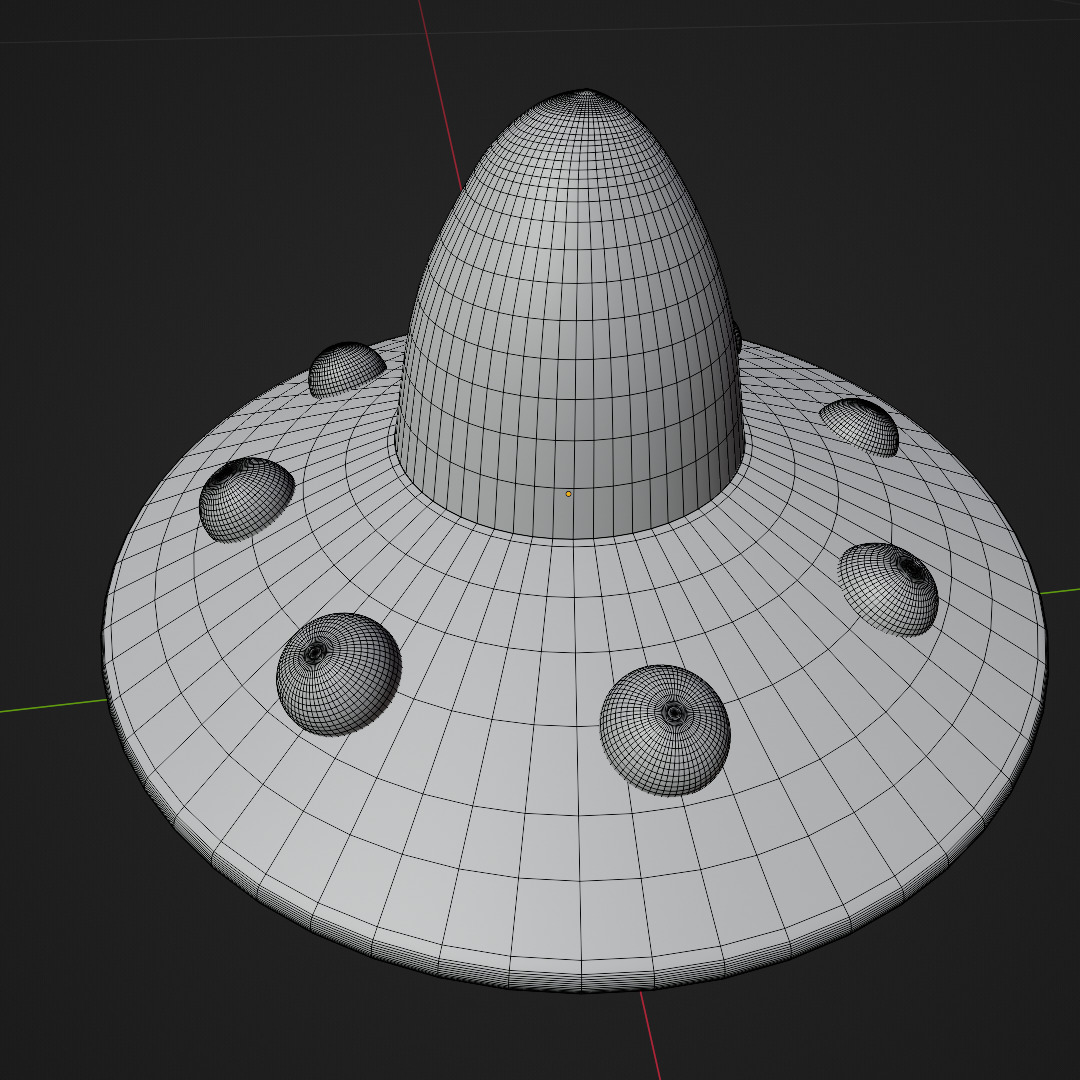 3D Printable Alien Ship  3D print model_6