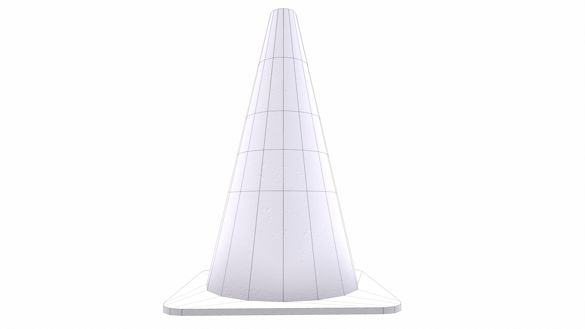 Safety Cone Low Poly Low-poly 3D model_22