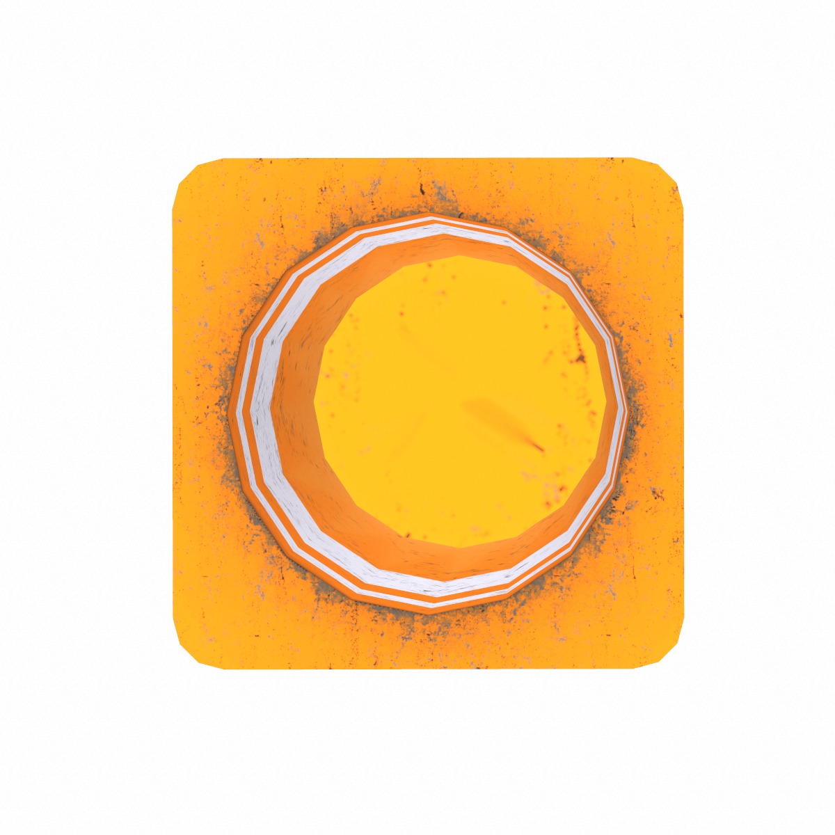 Safety Cone Low Poly Low-poly 3D model_4