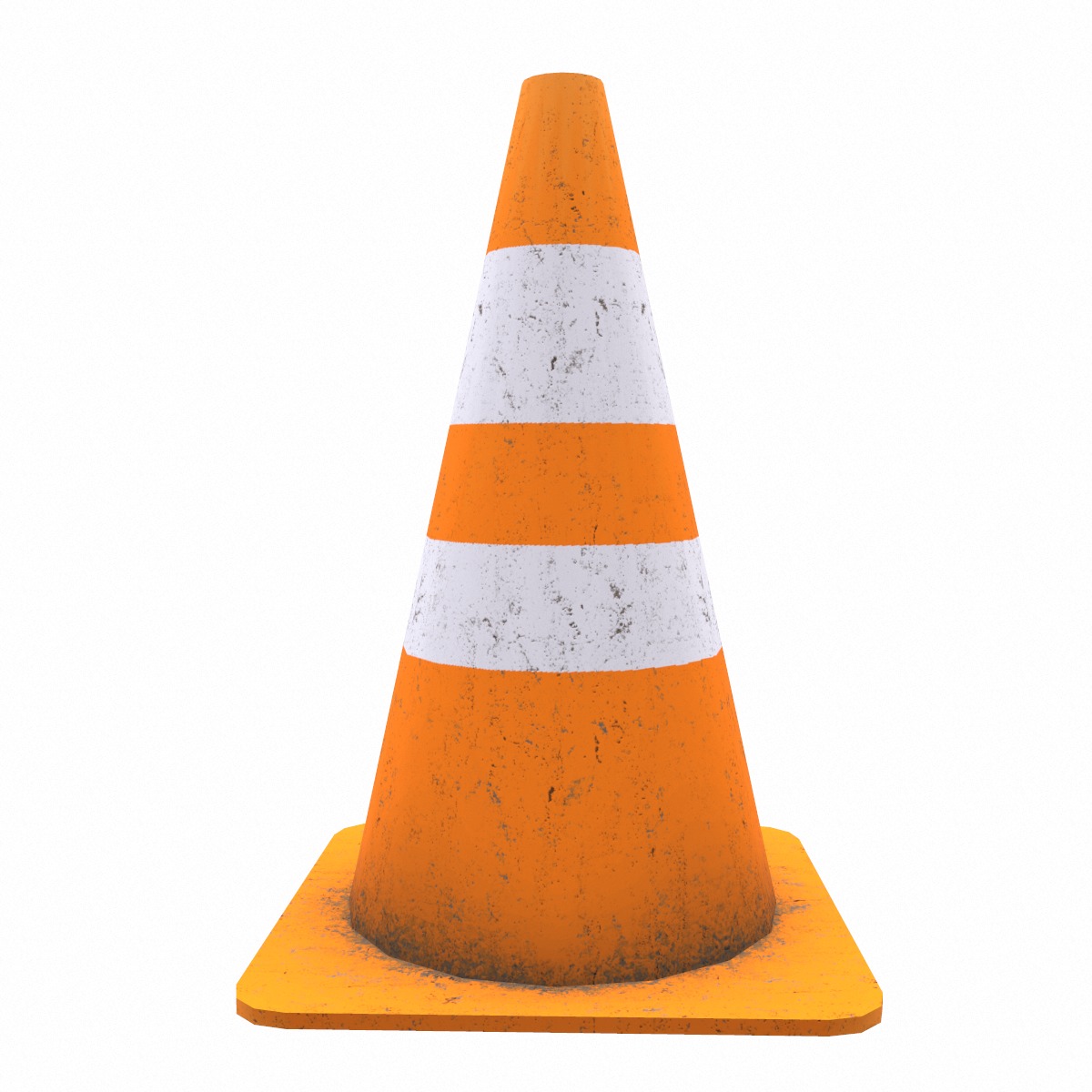 Safety Cone Low Poly Low-poly 3D model_6
