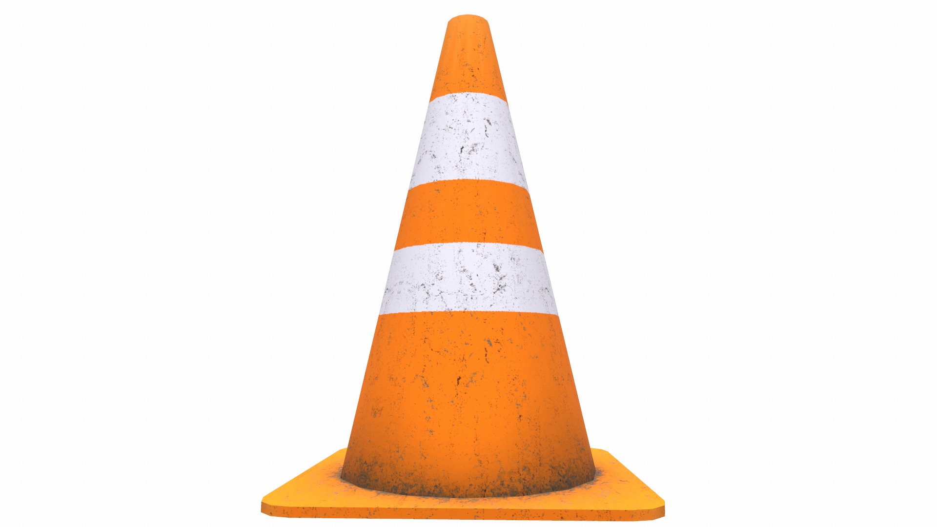 Safety Cone Low Poly Low-poly 3D model_12