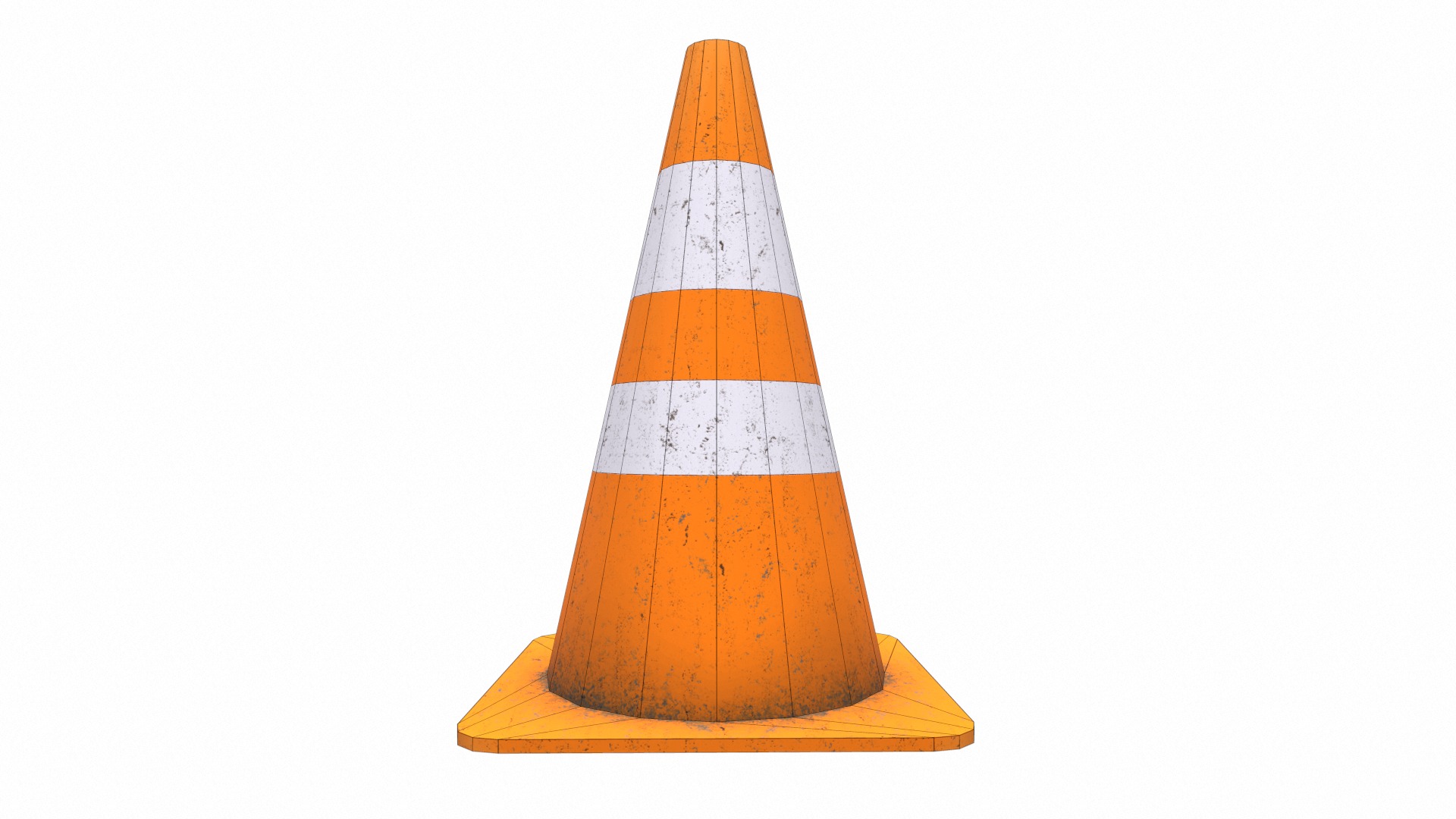 Safety Cone Low Poly Low-poly 3D model_18