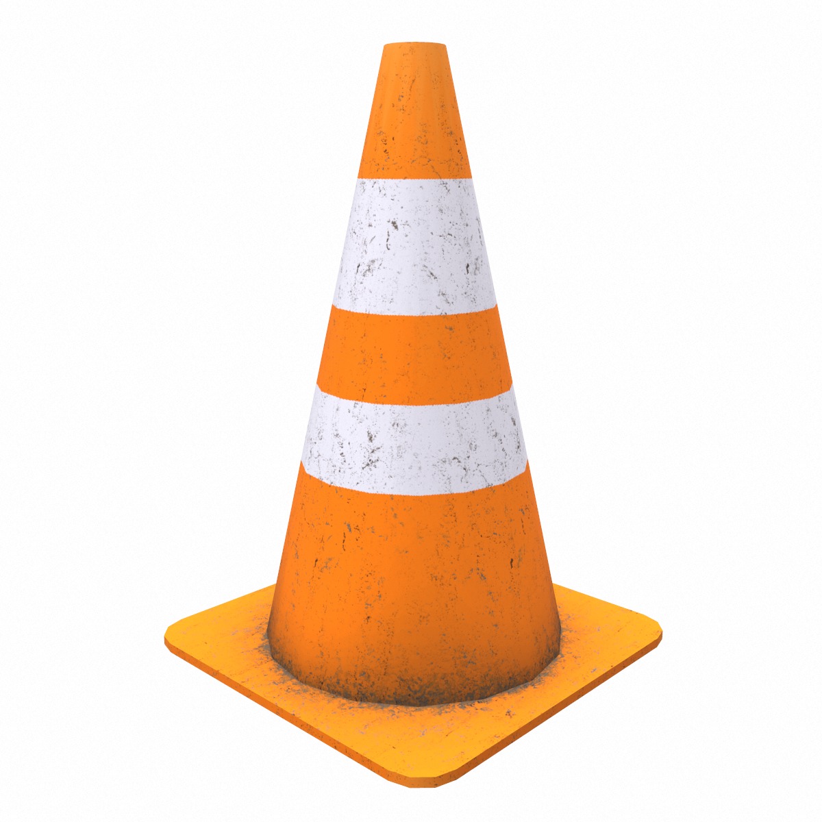 Safety Cone Low Poly Low-poly 3D model_5