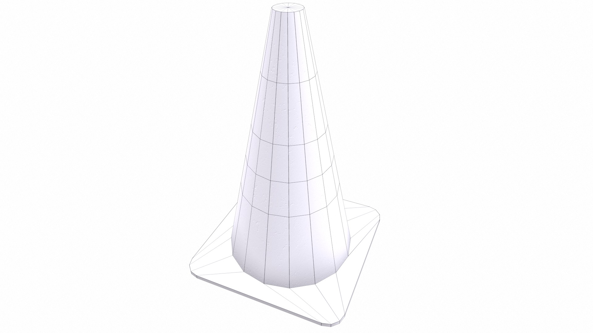 Safety Cone Low Poly Low-poly 3D model_21
