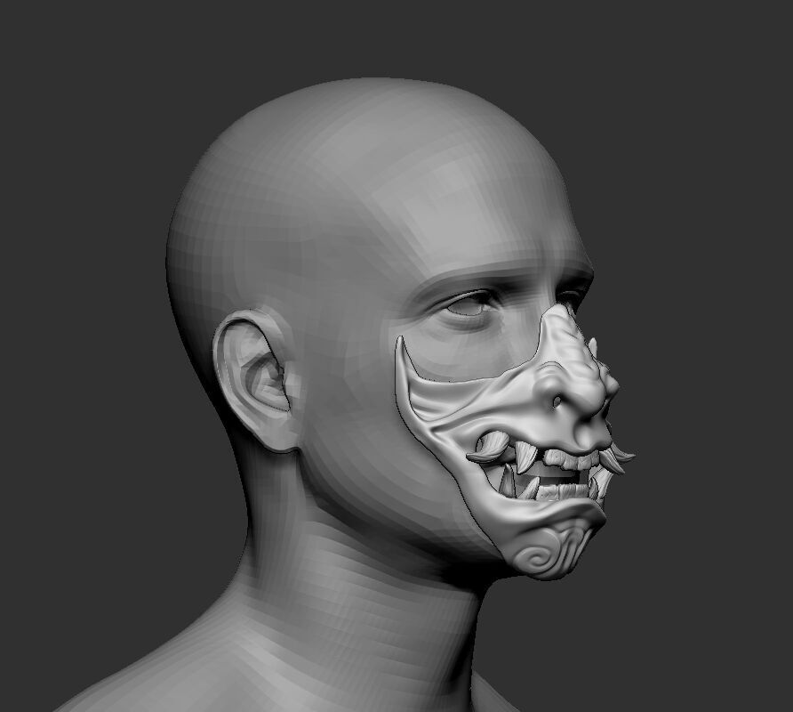 oni mask  3d model for print 3D print model_10