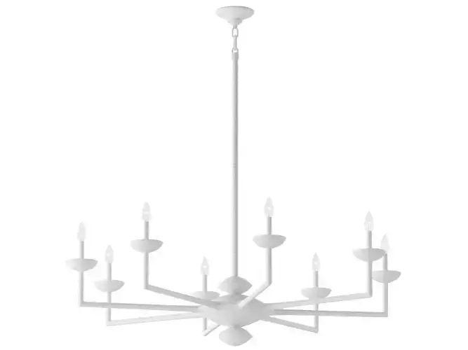 RH Pesaro Chandelier - Elegant White Lighting Fixture 3D model