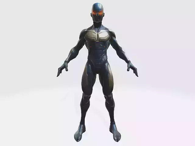 Scifi super hero in suit