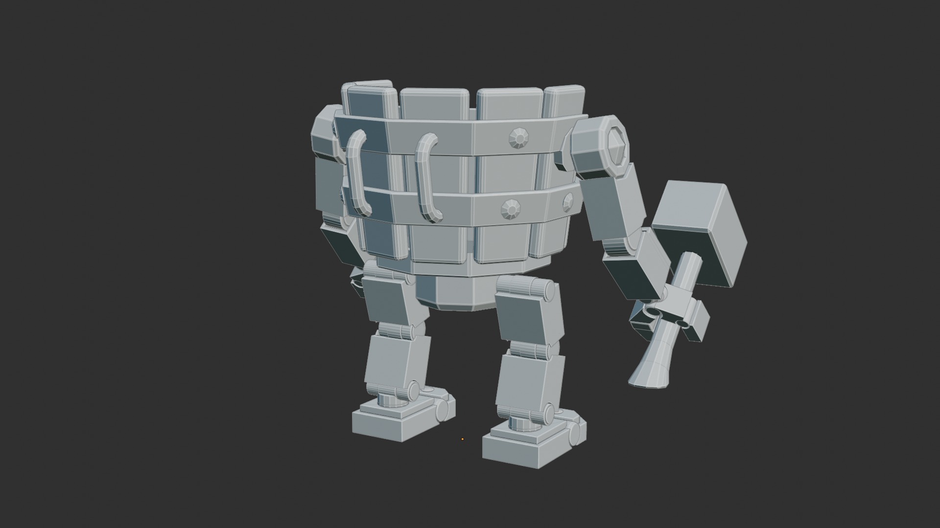 Game-Ready Rig Low-Poly Battle Machine Clash of Clans Inspired Low-poly 3D model_3