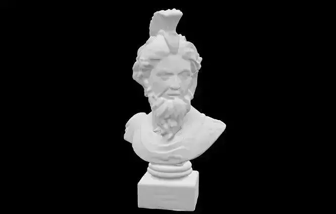 ancient Greek marble head statue 3D print model
