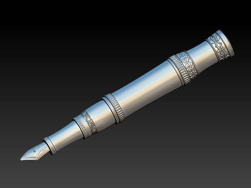 Fountain Pen Pendant 3D print model_11