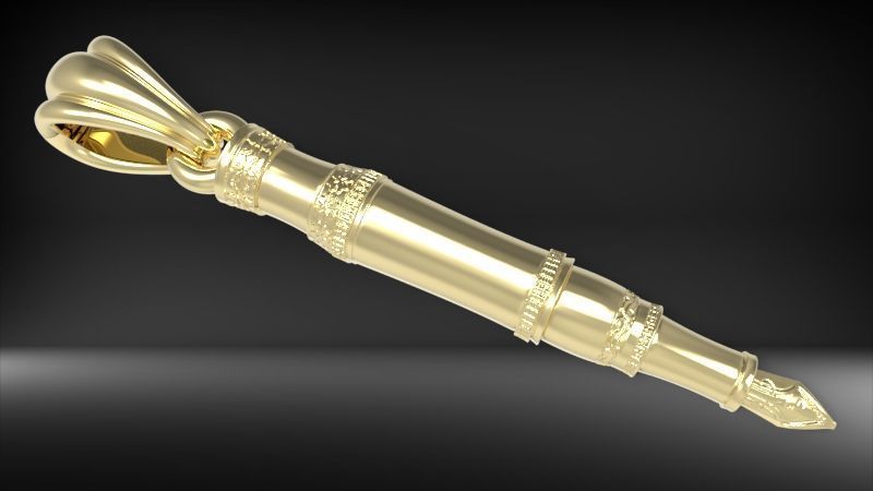 Fountain Pen Pendant 3D print model_10