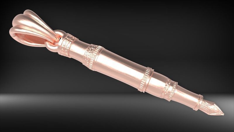 Fountain Pen Pendant 3D print model_3