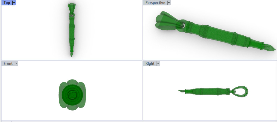 Fountain Pen Pendant 3D print model_15