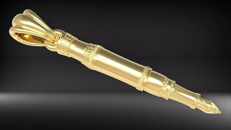 Fountain Pen Pendant 3D print model_0