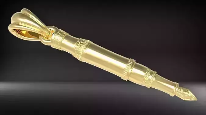 Fountain Pen Pendant 3D print model Fountain Pen Pendant 3D print model