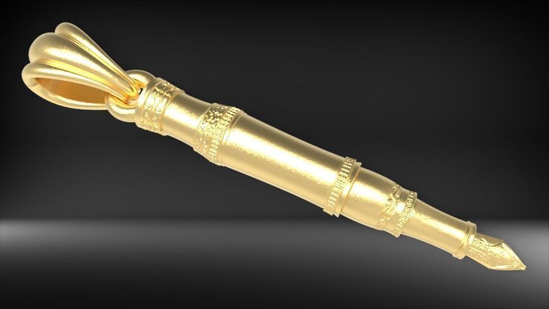 Fountain Pen Pendant 3D print model_4