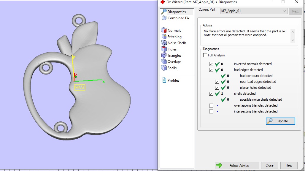 Pendant Apple 3D Model 3D print model_8