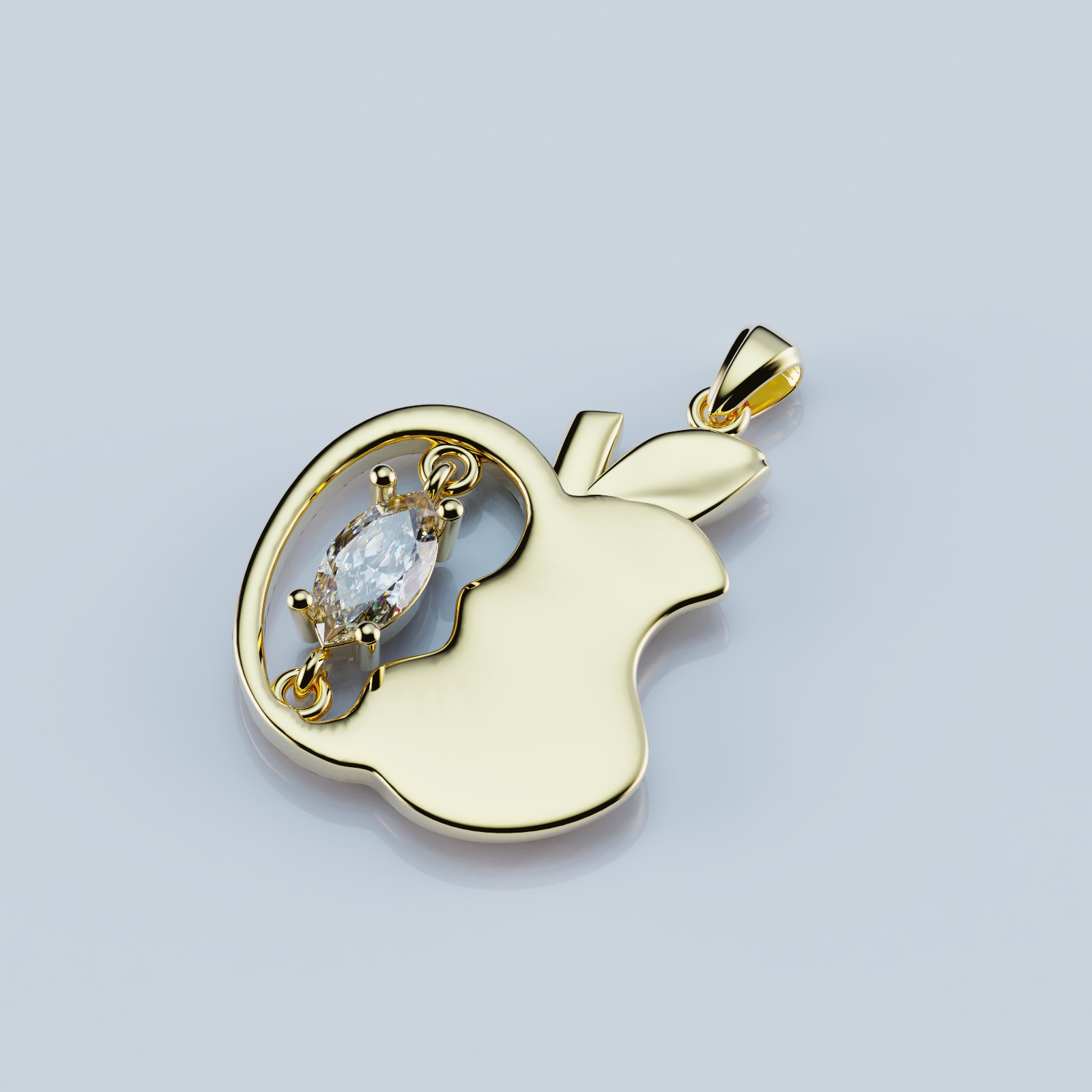 Pendant Apple 3D Model 3D print model_2