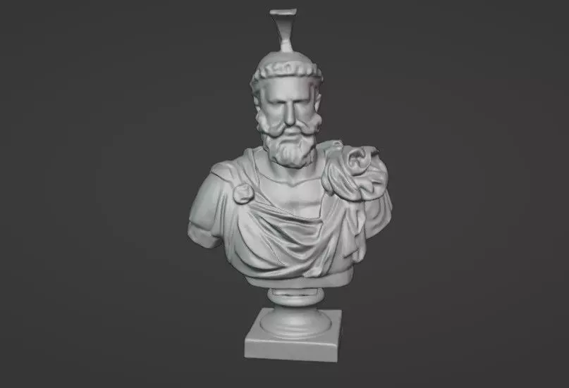 ancient Greek marble head statue 3D print model