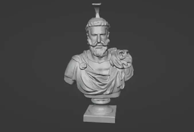ancient Greek marble head statue 3D print model