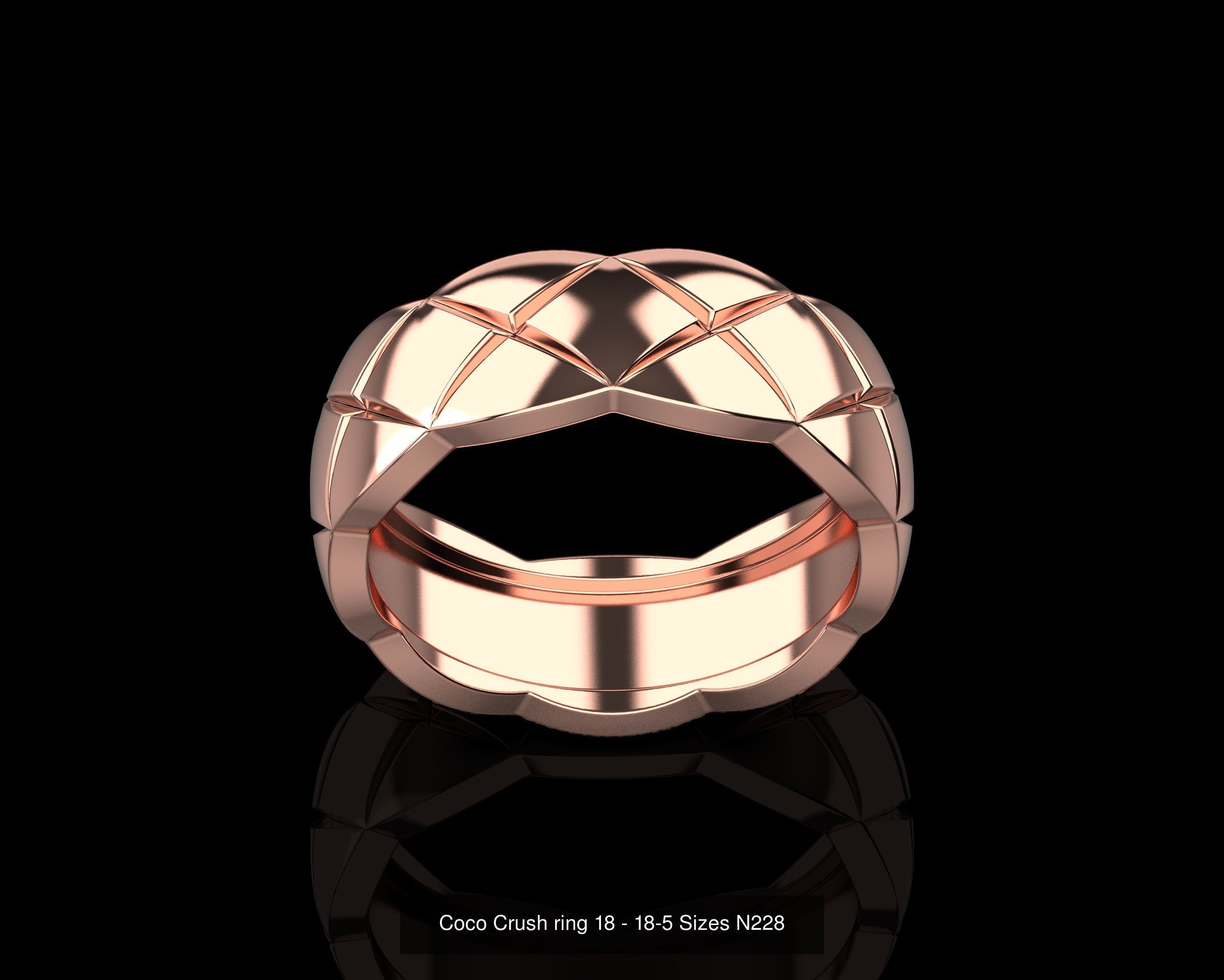 Coco Crush rings in different sizes 15 - 20-5 3D Model Collection_10