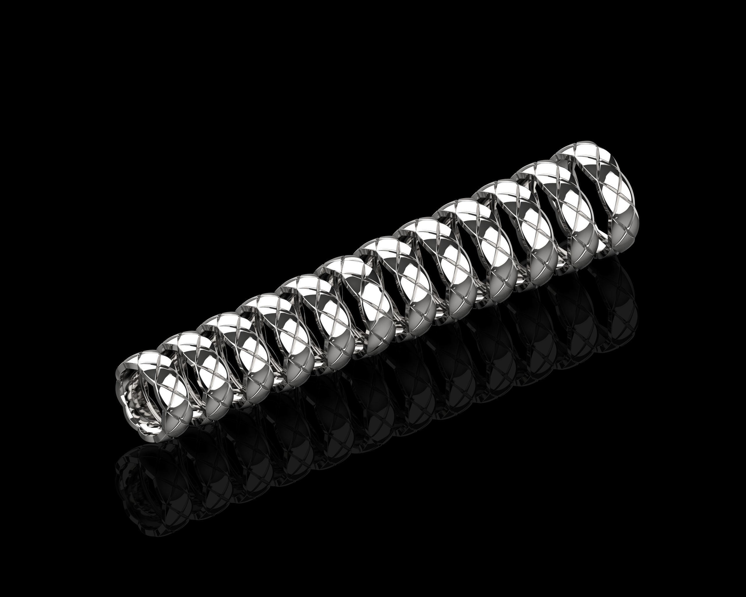 Coco Crush rings in different sizes 15 - 20-5 3D Model Collection_5