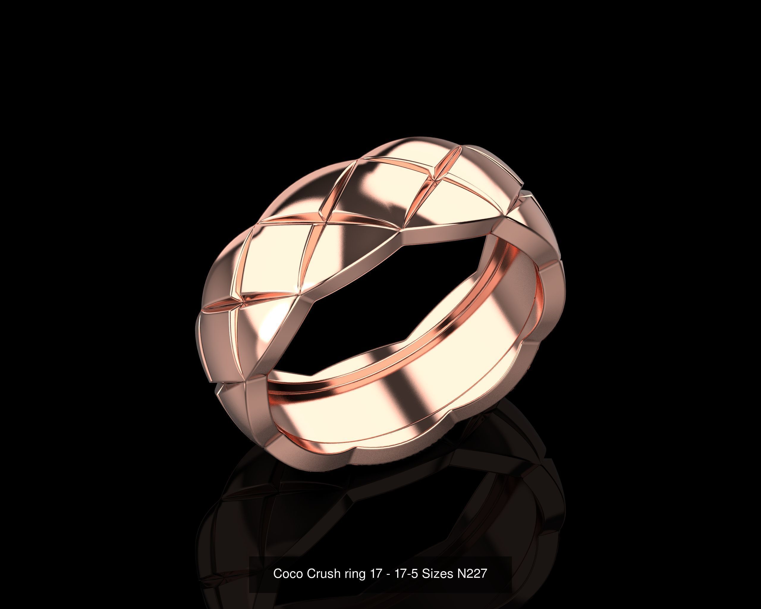 Coco Crush rings in different sizes 15 - 20-5 3D Model Collection_9