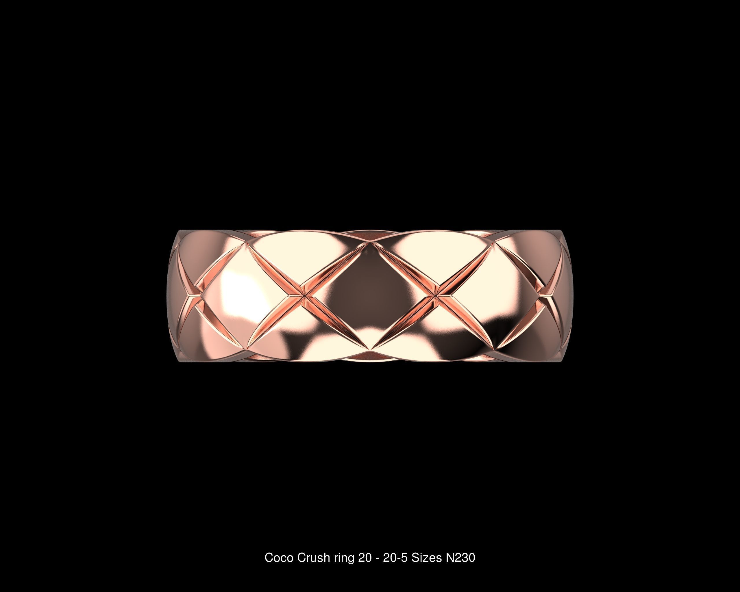 Coco Crush rings in different sizes 15 - 20-5 3D Model Collection_12